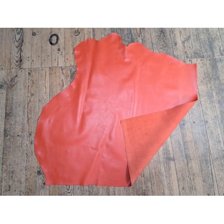 demi-peau vache lisse - potiron - maroquinerie - accessoires - Cuirenstock