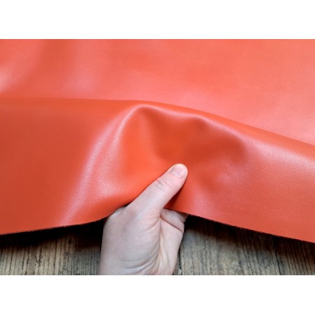demi-peau vache lisse - potiron - maroquinerie - accessoires - cuirenstock