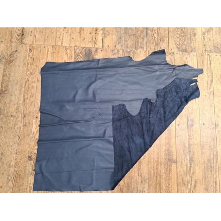 demi peau de veau - bleu nuit - maroquinerie - ameublement - Cuirenstock