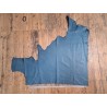 Demi-peau de cuir de veau - bleu paon - maroquinerie - ameublement - cuir en stock