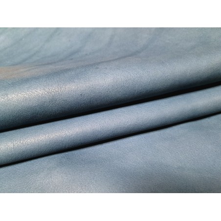 Demi-peau de cuir de veau - bleu paon - maroquinerie - ameublement - cuirenstock