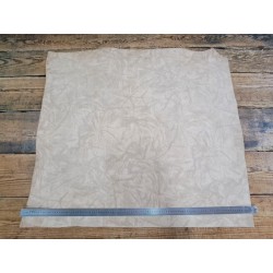 Morceau de cuir collet vache tannage végétal nubuck - Sable