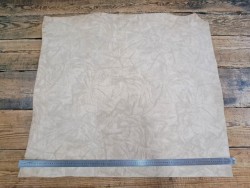 Morceau de cuir collet vache tannage végétal nubuck - Sable