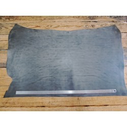 Collet de vache tannage végétal nuancé - Charbon