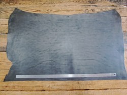 Collet de vache tannage végétal nuancé - Charbon