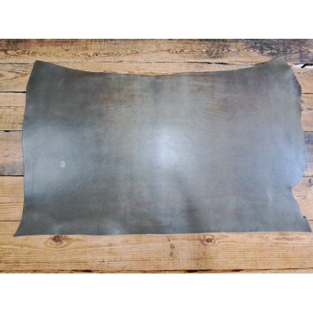Collet de vache tannage végétal nuancé - Charbon