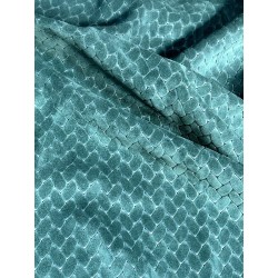 Peau de veau velours effet tressé - vert forêt - Maroquinerie - Cuir en Stock