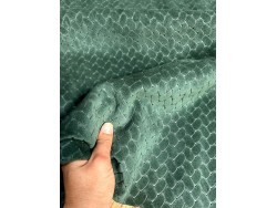 Peau de veau velours effet tressé - vert forêt - Maroquinerie - Cuir en Stock