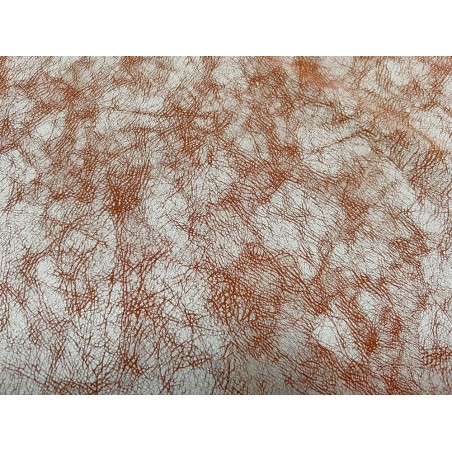 Peau de veau velours effet patiné - orange brique - Maroquinerie - Cuir en Stock