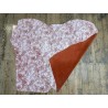 Peau de veau velours effet patiné - orange brique - Maroquinerie - Cuir en Stock