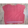 Peau de veau velours tresse épi - framboise - cuir en stock