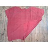 Peau de veau velours tresse épi - framboise - cuirenstock