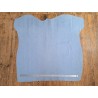 Peau de veau velours tresse épi - bleu ciel - cuir en stock
