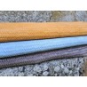 Peau de veau velours tresse épi - bleu ciel - cuir en stock