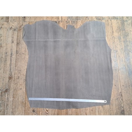 Peau de veau velours tresse épi - taupe - cuir en stock