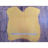 Peau de veau velours effet perforé - jaune - cuir en stock