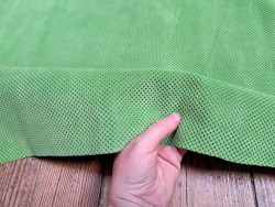 peau de veau velours - vert clair - maroquinerie - ameublement - cuirenstock
