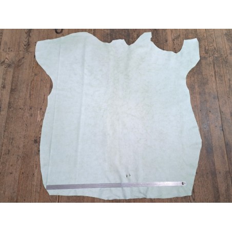 Peau de veau velours vintage - vert clair - Cuir en stock