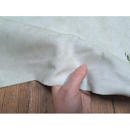 Peau de veau velours vintage - vert clair - cuirenstock