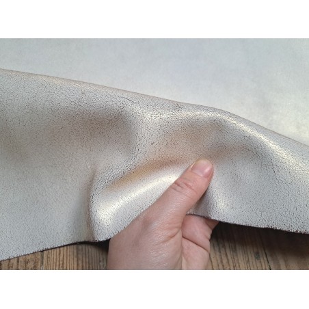 Peau de veau velours vintage nacrée - musca - maroquinerie - Cuirenstock