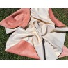 Peau de veau velours vintage nacrée - rose- maroquinerie - cuirenstock
