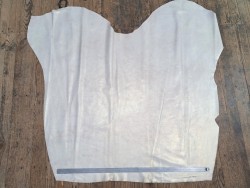 Peau de veau velours vintage nacrée - rose- maroquinerie - cuir en stock