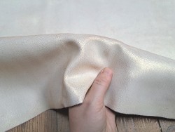 Peau de veau velours vintage nacrée - rose- maroquinerie - Cuirenstock
