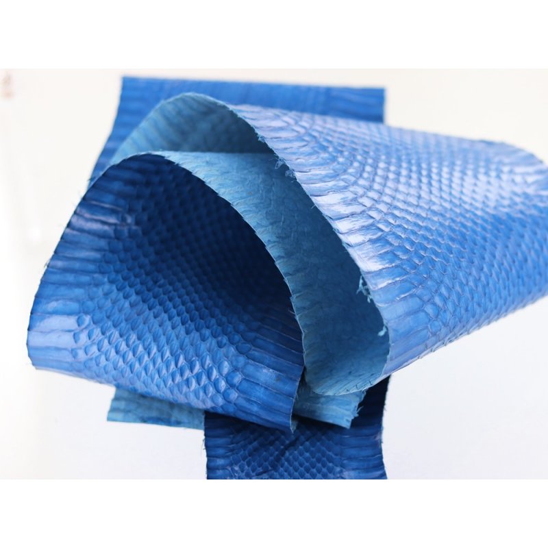 peau de cuir de serpent exotique bleu roi cuir en stock peau de cuir de serpent exotique bleu roi cuir en stock