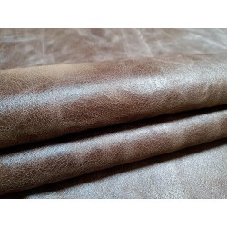 Peau de veau effet vieilli - chocolat - maroquinerie - cuirenstock