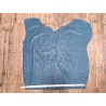Peau de veau effet vieilli - bleu - maroquinerie - cuir en stock