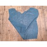 Peau de veau effet vieilli - bleu - maroquinerie - cuirenstock