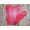 Peau de veau effet vieilli - rouge - maroquinerie - cuirenstock