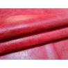 Peau de veau effet vieilli - rouge - maroquinerie - cuirenstock