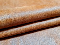 Peau de veau effet vieilli - brun clair - maroquinerie - cuirenstock