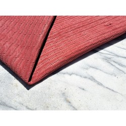 Peau de veau velours tresse épi - framboise - cuirenstock
