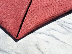 Peau de veau velours tresse épi - framboise - cuirenstock