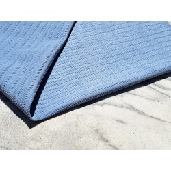 Peau de veau velours tresse épi - bleu ciel - cuirenstock
