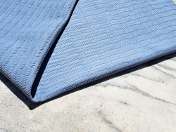 Peau de veau velours tresse épi - bleu ciel - cuirenstock