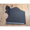 Grand morceau de cuir de vache grainé - Noir mat - A - Cuir en Stock
