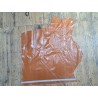 Demi-peau de cuir de vachette finition ciré pullup brun camel - maroquinerie - Cuir en stock