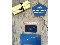 Box DIY Pochette porte bijoux en cuir recyclé - à coudre soi-même - Cuir en Stock