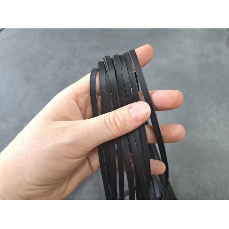 Lot de 12 lanières en cuir de vache noir - bijoux - cuir en stcok