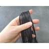 Lot de 12 lanières en cuir de vache noir - bijoux - cuir en stcok