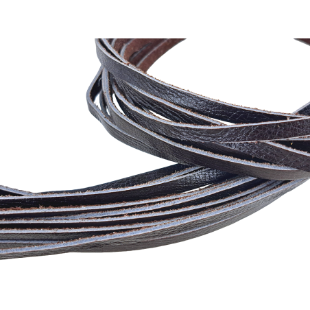lanière lacet en cuir de vache marron brun - bijoux - maroquinerie - cuirenstock