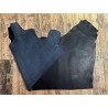 Demi-peau de cuir de veau lisse au tannage souple - Noir mat - Cuir en Stock