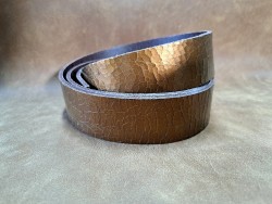 Bande cuir métallisé double croupon-Antique craquelé-Édition limitée