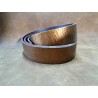 Bande cuir métallisé double croupon-Antique craquelé-Édition limitée