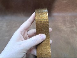 Bande cuir métallisé double croupon-Antique craquelé-Édition limitée