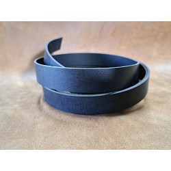 Bande de cuir sur mesure - Noir - Cuir en Stock