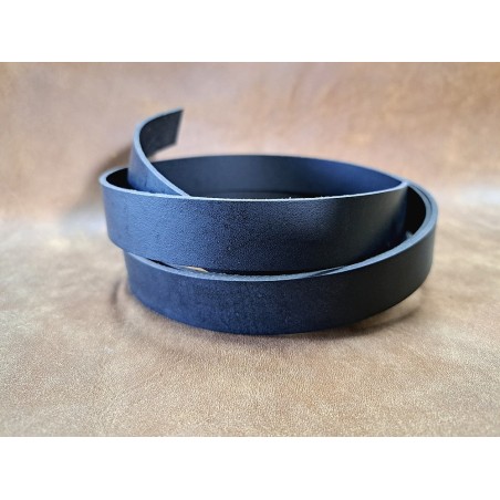 Bande de cuir sur mesure - Noir - Cuir en Stock